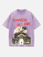 Lady Gaga Print Round Neck T-shirt