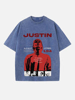 Justin Bieber Print Round Neck T-shirt