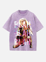 Kesha Print Round Neck T-shirt