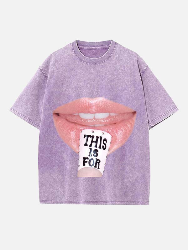 TWICE Print Round Neck T-shirt