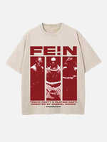 Travis Scott Print Round Neck T-shirt