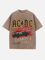 AC/DC Print Round Neck T-shirt