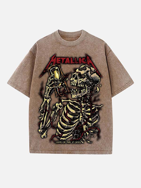 Metallica Print Round Neck T-shirt