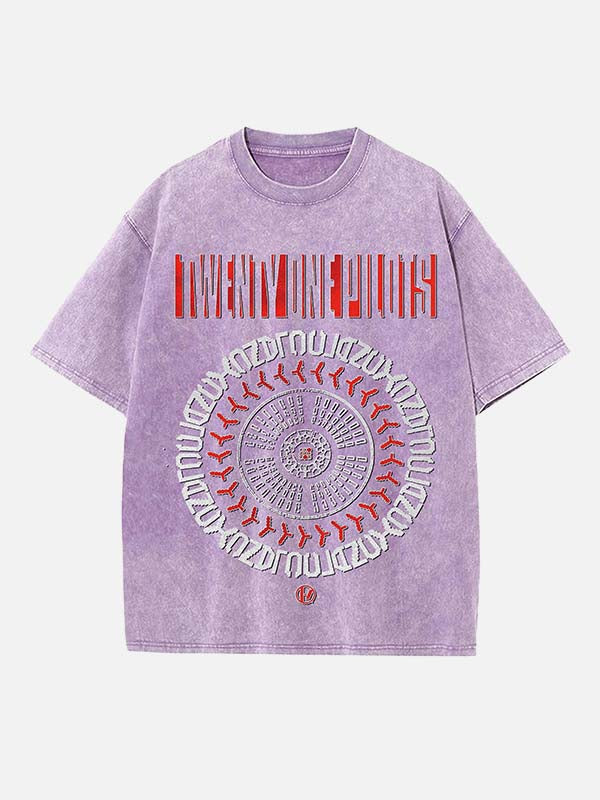 Twenty One Pilots Print Round Neck T-shirt