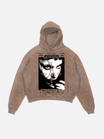 Lady Gaga Print Slant Pockets Hoodie