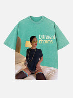 Rihanna Print Round Neck T-shirt