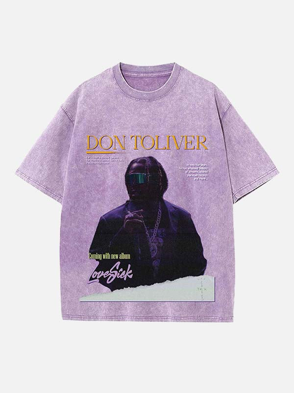 Don Toliver Print Round Neck T-shirt