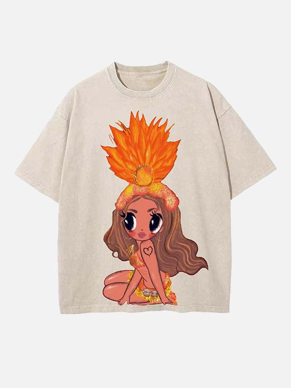 Karol G Print Round Neck T-shirt