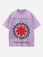 Red Hot Chili Peppers Print Round Neck T-shirt