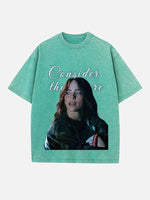 Billie Eilish Print Round Neck T-shirt