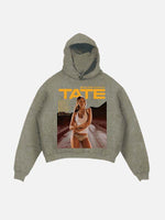 Tate McRae Print Slant Pockets Hoodie