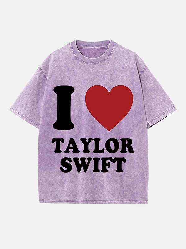 Taylor Swift Print Round Neck T-shirt