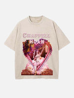 Chappell Roan Print Round Neck T-shirt