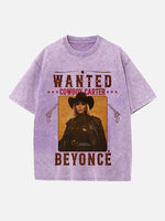 Beyoncé Print Round Neck T-shirt