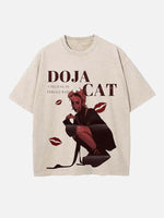 Doja Cat Print Round Neck T-shirt