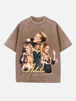 Adele Print Round Neck T-shirt