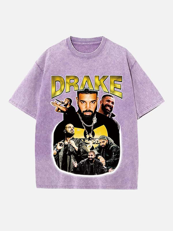 Drake Print Round Neck T-shirt
