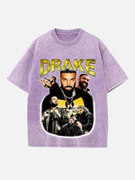 Drake Print Round Neck T-shirt