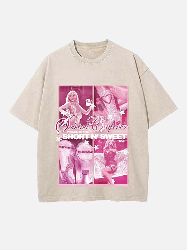 Sabrina Carpenter Print Round Neck T-shirt