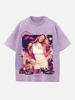 Mariah Carey Print Round Neck T-shirt