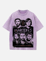 Maroon 5 Print Round Neck T-shirt