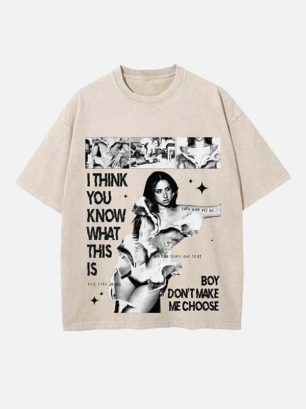 Tate McRae Print Round Neck T-shirt