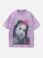 Lana Del Rey Print Round Neck T-shirt