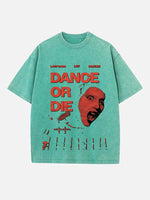 Lady Gaga Print Round Neck T-shirt