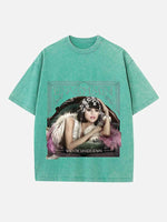 Selena Gomez Print Round Neck T-shirt