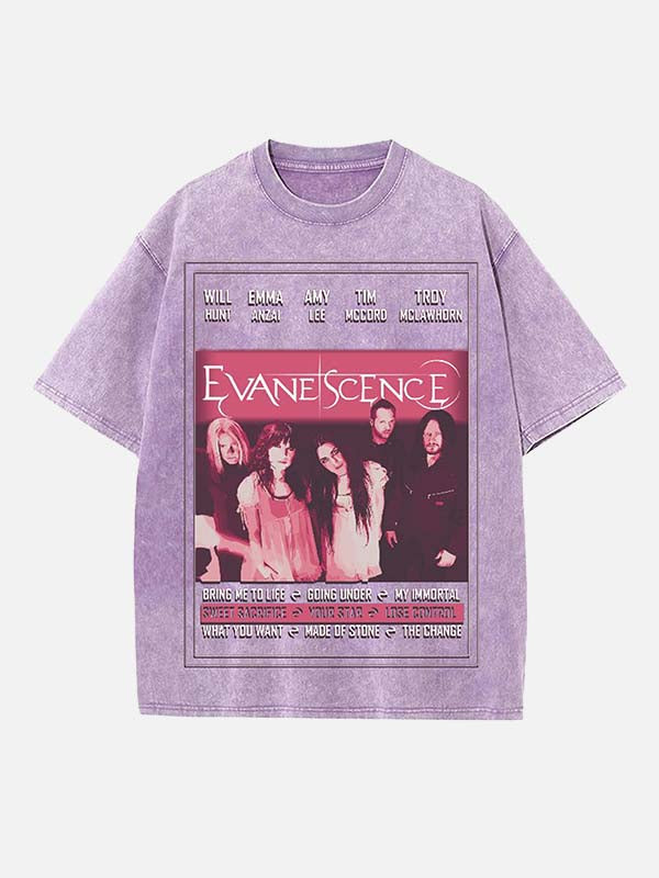 Evanescence Print Round Neck T-shirt
