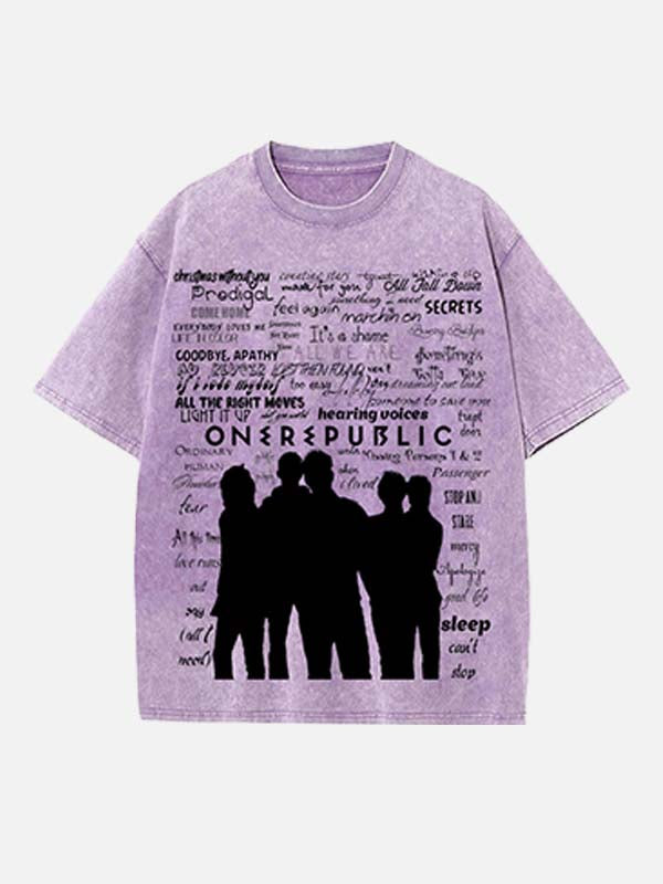 OneRepublic Print Round Neck T-shirt
