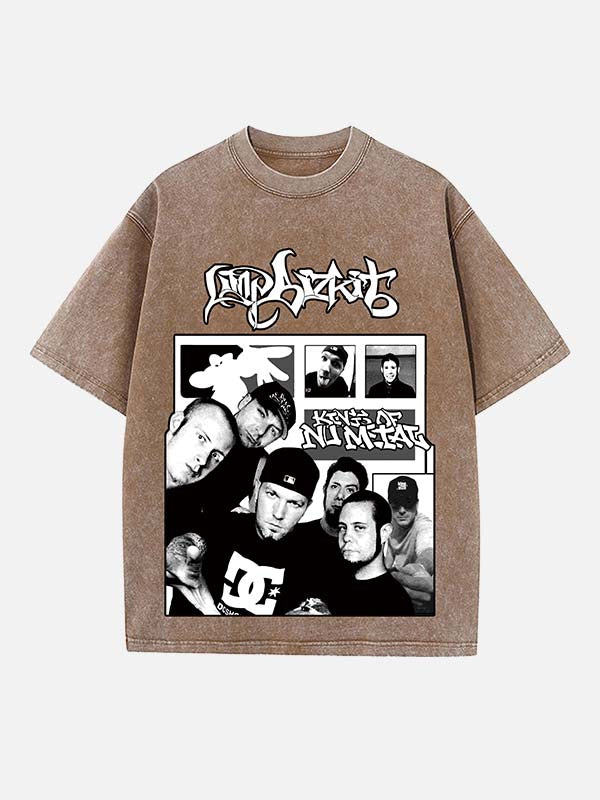 Limp Bizkit Print Round Neck T-shirt