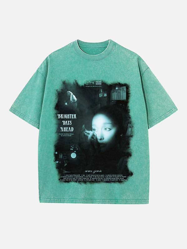 Ariana Grande Print Round Neck T-shirt