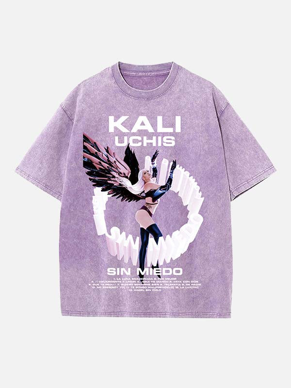 Kali Uchis Print Round Neck T-shirt