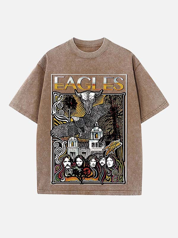 Eagles Print Round Neck T-shirt