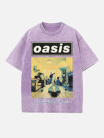 Oasis Print Round Neck T-shirt