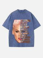 P!nk Print Round Neck T-shirt