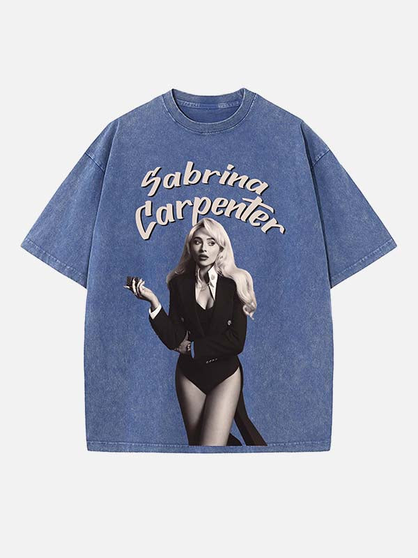 Sabrina Carpenter Print Round Neck T-shirt