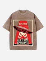 Led Zeppelin Print Round Neck T-shirt