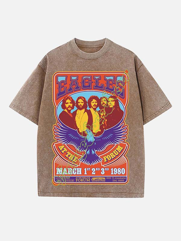 Eagles Print Round Neck T-shirt