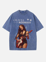 Olivia Rodrigo Print Round Neck T-shirt