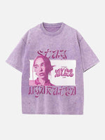Dua Lipa Print Round Neck T-shirt