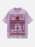 Foo Fighters Print Round Neck T-shirt