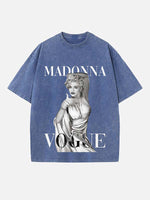 Madonna Print Round Neck T-shirt