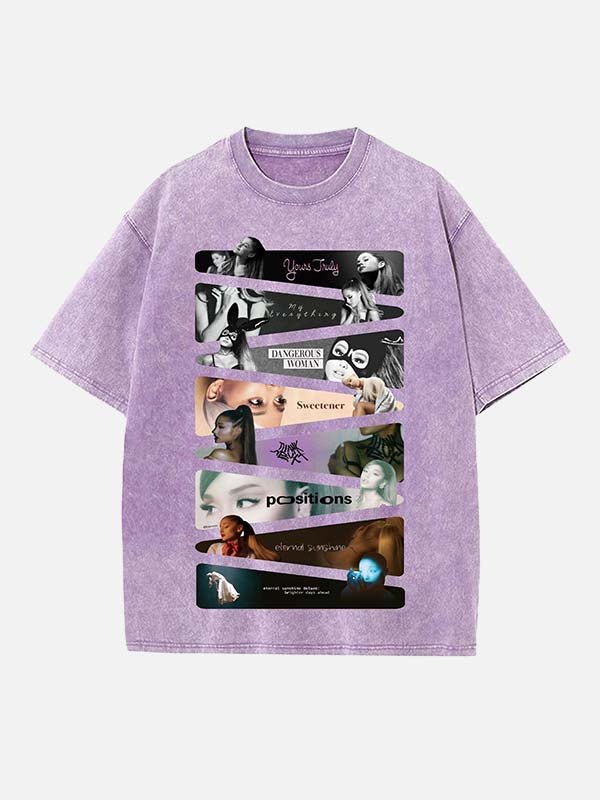 Ariana Grande Print Round Neck T-shirt