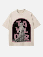 Taylor Swift Print Round Neck T-shirt