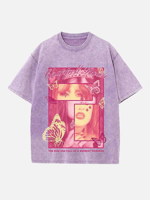 Chappell Roan Print Round Neck T-shirt