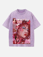 Chappell Roan Print Round Neck T-shirt