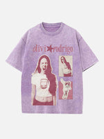 Olivia Rodrigo Print Round Neck T-shirt