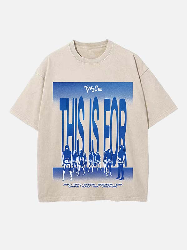TWICE Print Round Neck T-shirt